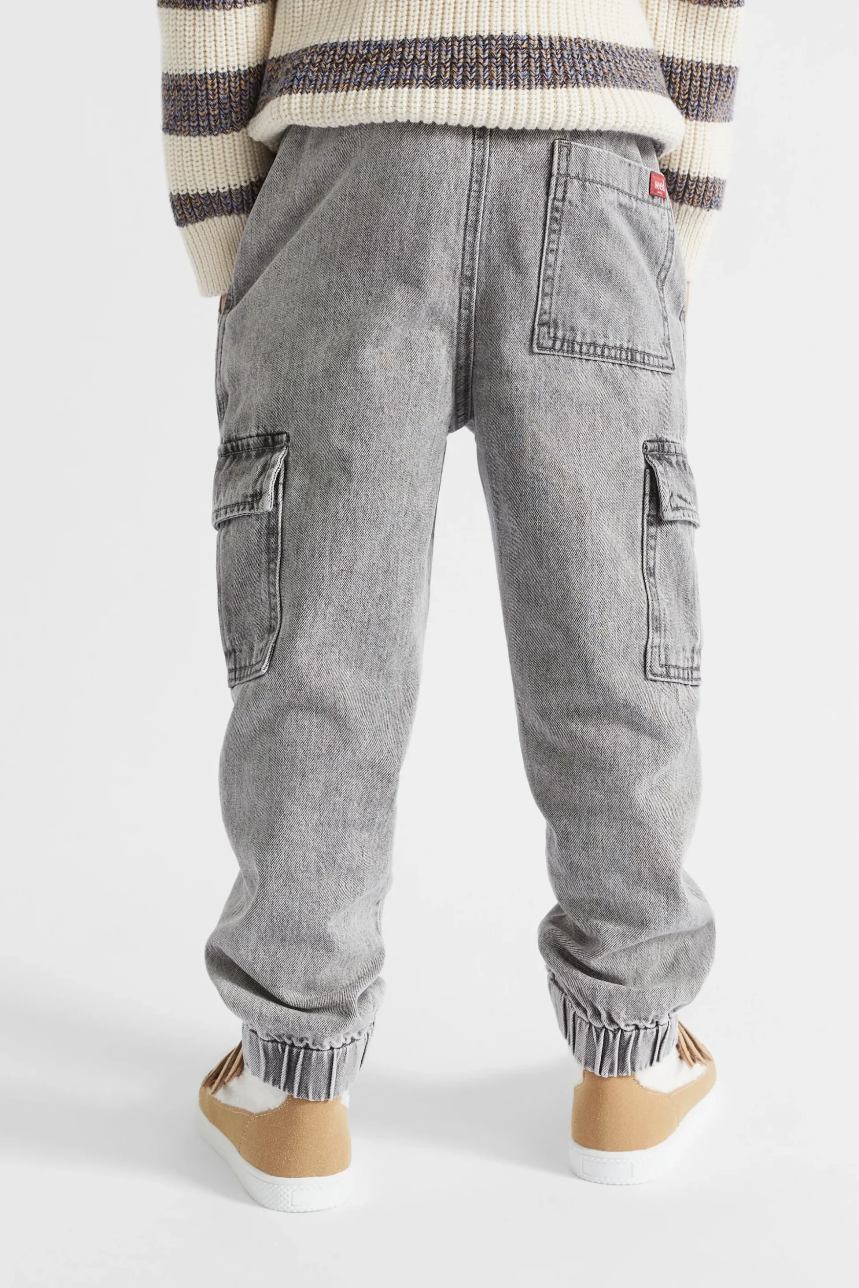 Seed Heritage Denim & Jeans-Cargo Jean Slate Wash