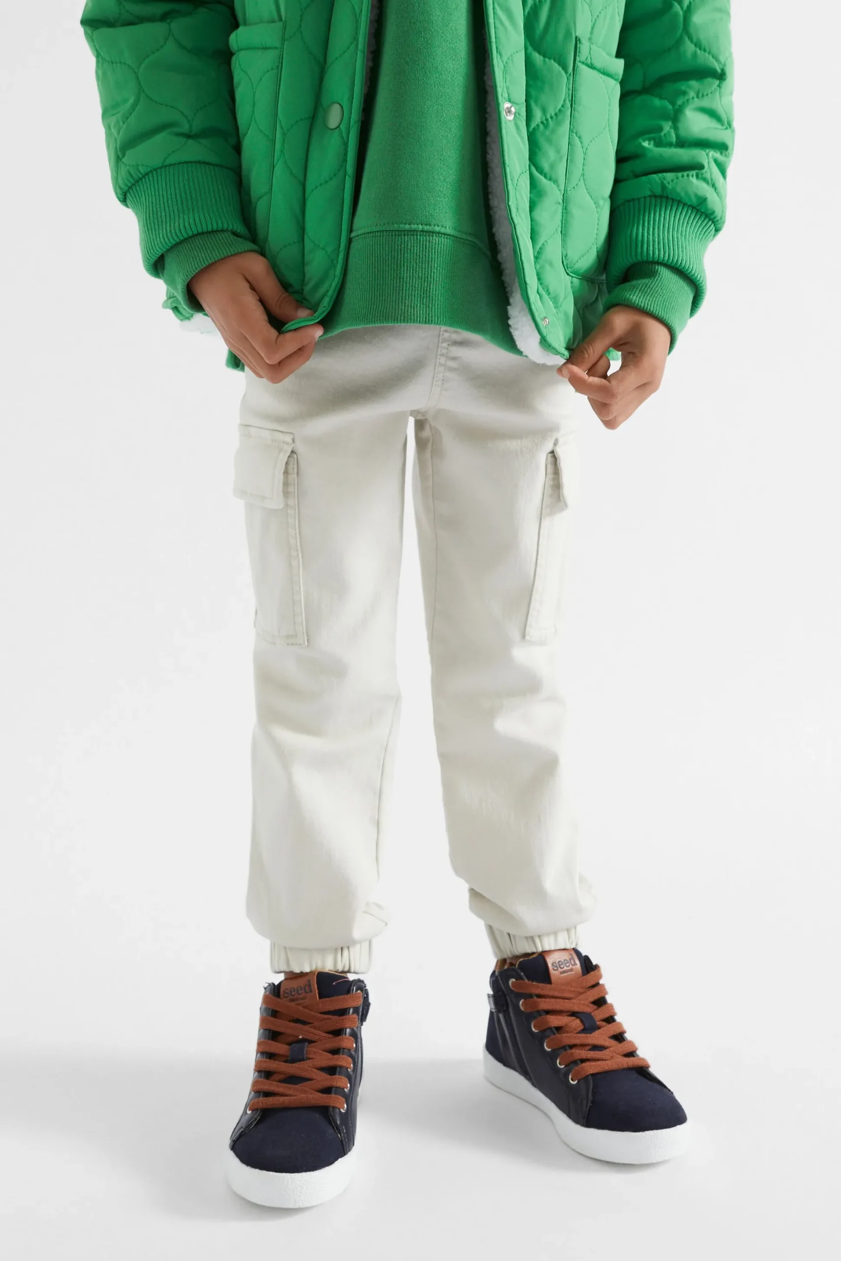 Seed Heritage Pants-Cargo Pant Ecru