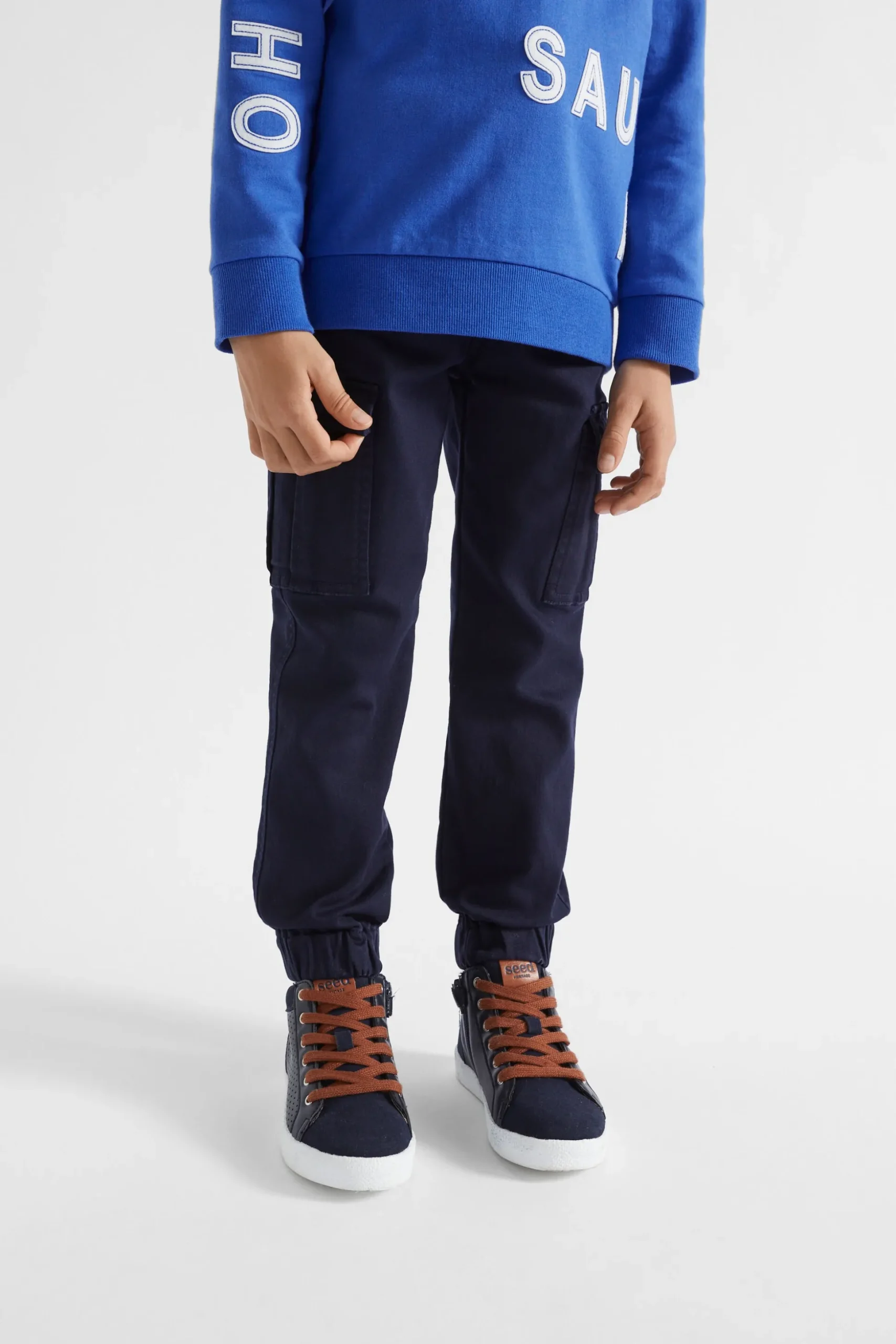 Seed Heritage Pants-Cargo Pant Midnight Blue