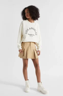 Seed Heritage Skirts-Cargo Pleat Skirt Ecru