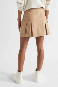 Seed Heritage Skirts-Cargo Pleat Skirt Ecru