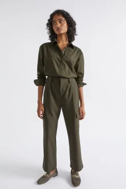 Seed Heritage Pants-Casual Cargo Pant Dark Fern