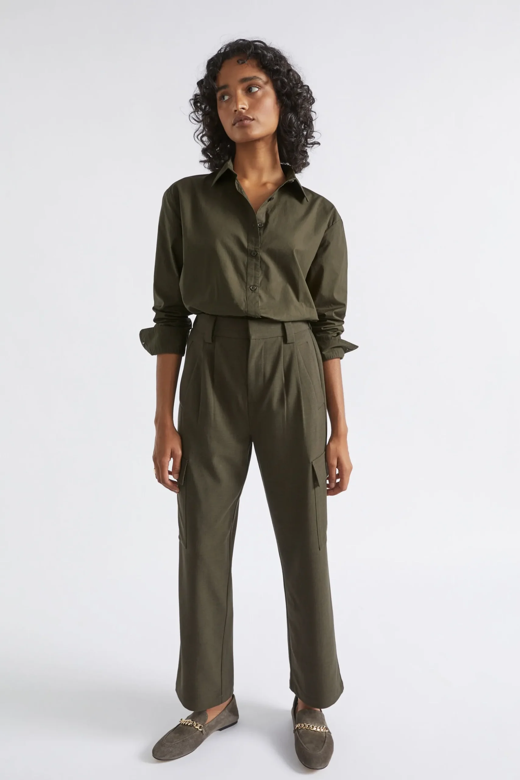 Seed Heritage Pants-Casual Cargo Pant Dark Fern