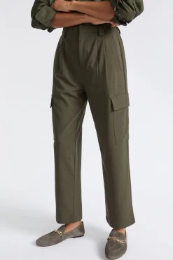Seed Heritage Pants-Casual Cargo Pant Dark Fern
