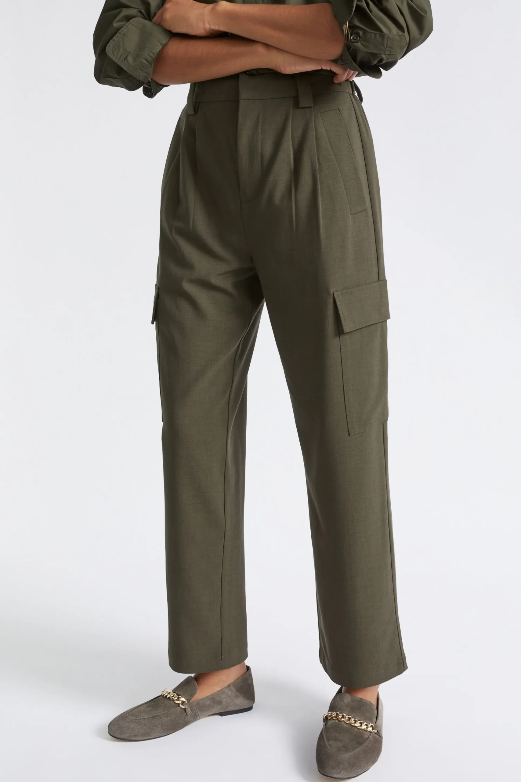 Seed Heritage Pants-Casual Cargo Pant Dark Fern