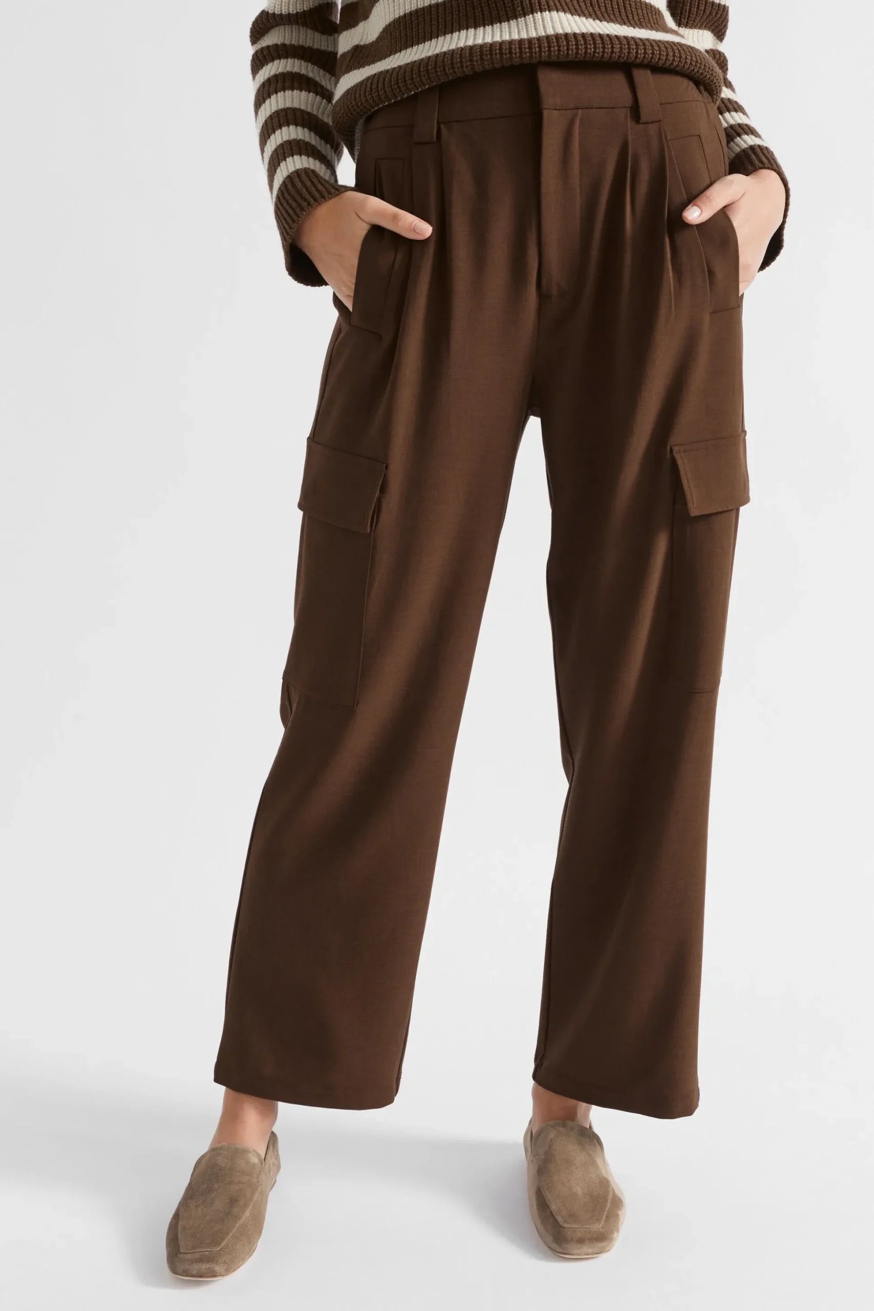 Seed Heritage Pants-Casual Cargo Pant Hot Chocolate