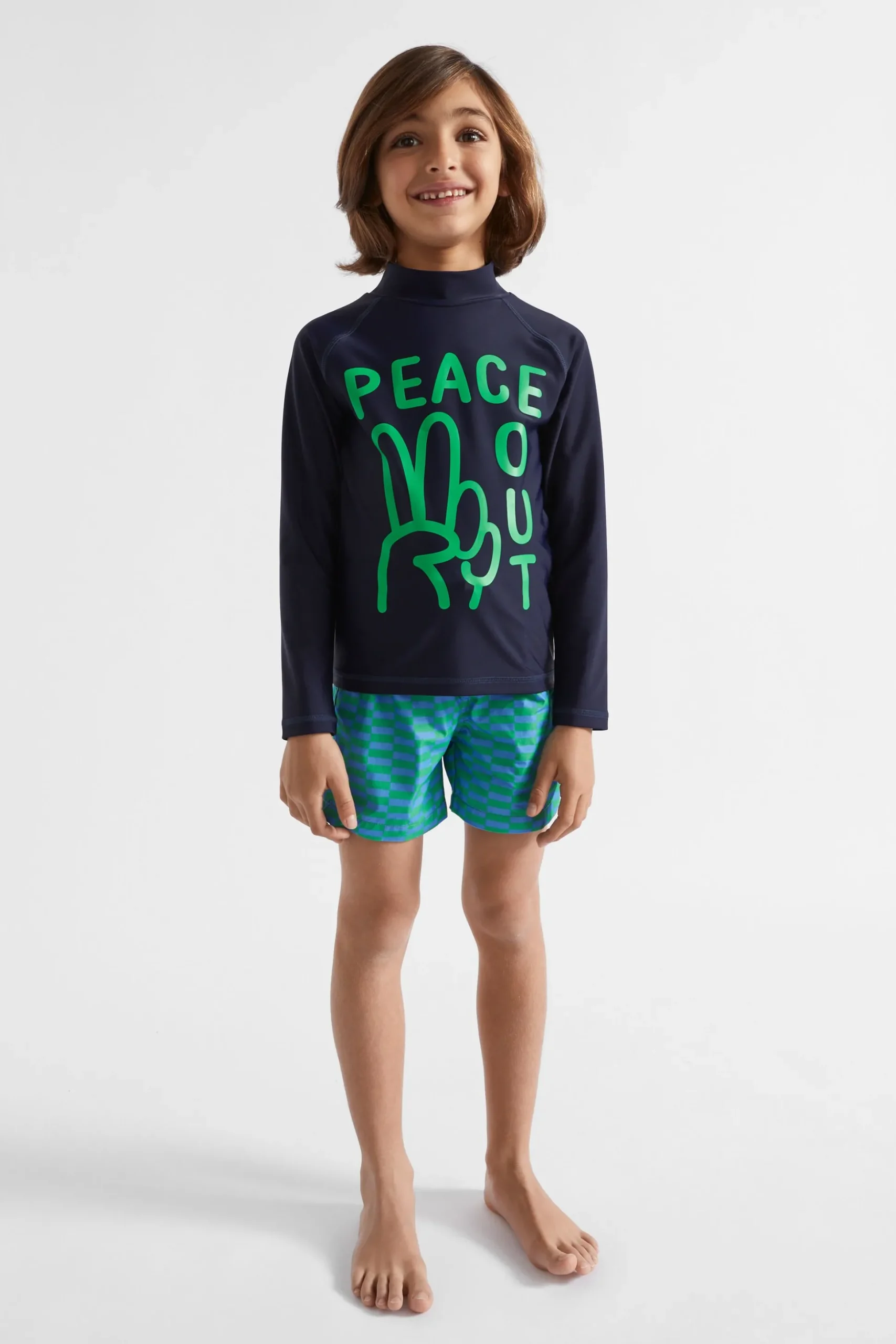 Seed Heritage Swimwear-Check Boardshort Multi