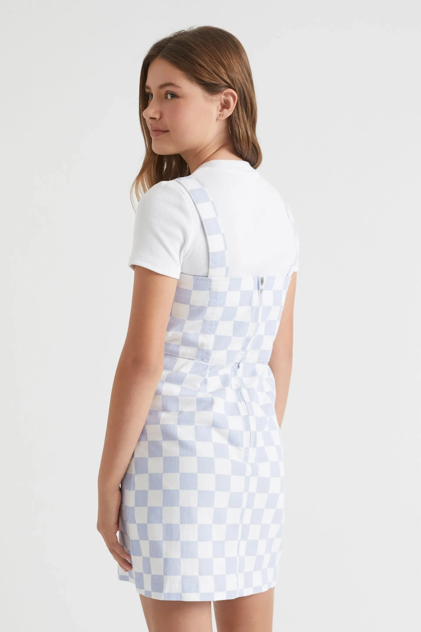 Seed Heritage Denim & Jeans-Check Denim Dress Sky Blue