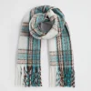 Seed Heritage Scarves & Kaftans-Check Scarf Hot Chocolate Multi