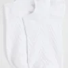 Seed Heritage Socks & Tights-Chevron Knit Sneaker Sock White