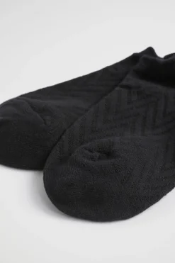 Seed Heritage Socks & Tights-Chevron Knit Sneaker Sock Black