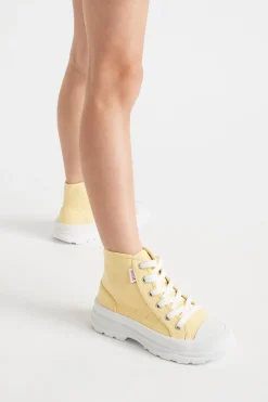 Seed Heritage Boots-Chunky Sole Canvas High-Top Buttercup