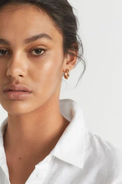 Seed Heritage Jewellery-Classic Hoop Earring Gold