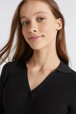 Seed Heritage Knitwear & Sweaters-Collar Rib Knit Black