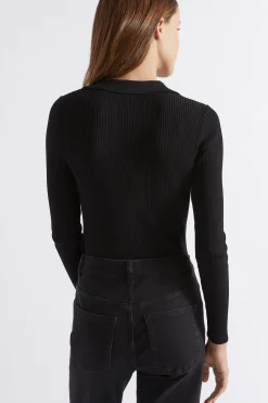 Seed Heritage Knitwear & Sweaters-Collar Rib Knit Black