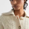 Seed Heritage Knitwear & Sweaters-Collared Cable Knit Cardigan Vanilla Cream Marle