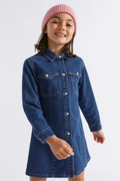 Seed Heritage Denim & Jeans-Collared Denim Dress Indigo