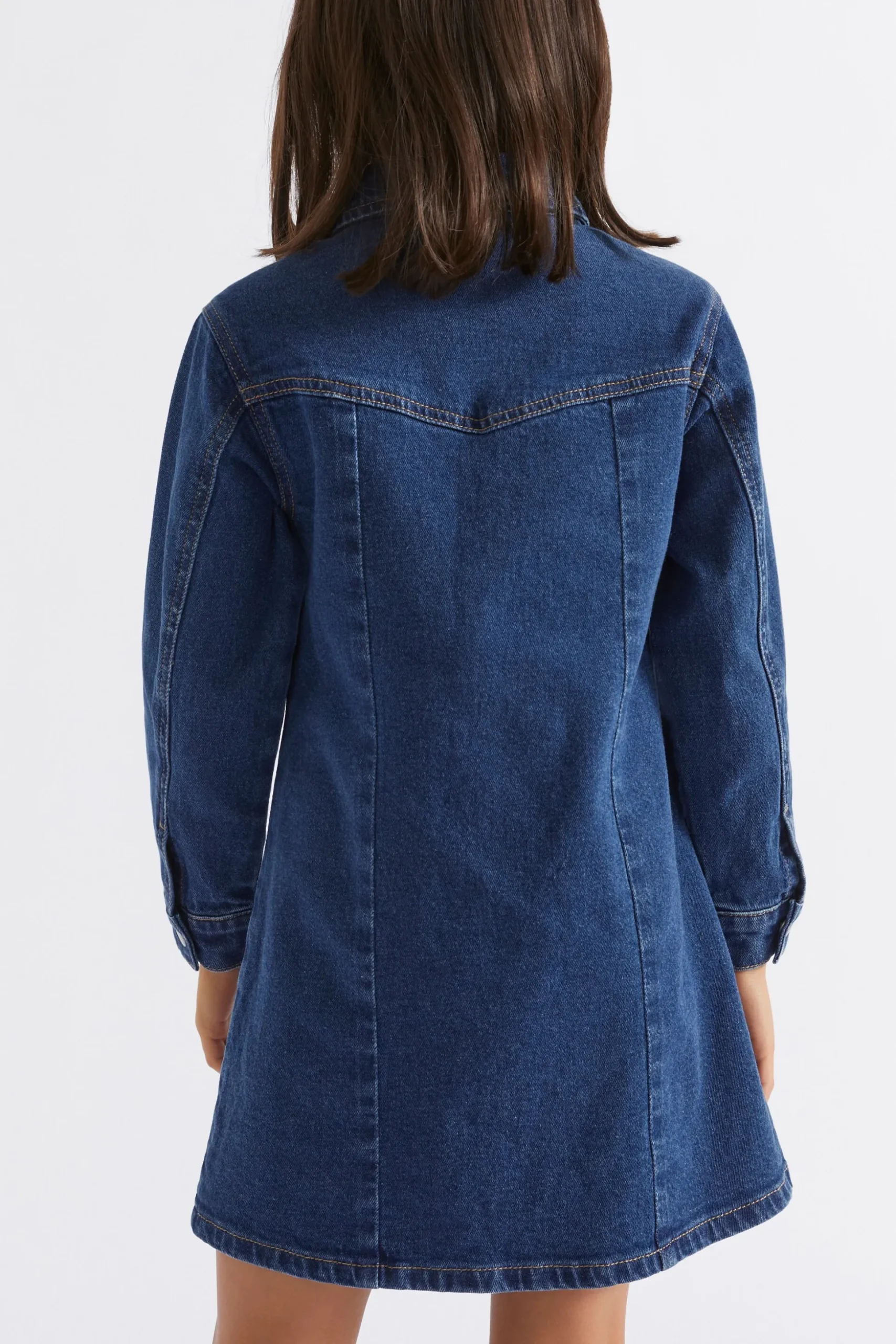 Seed Heritage Denim & Jeans-Collared Denim Dress Indigo
