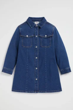 Seed Heritage Denim & Jeans-Collared Denim Dress Indigo