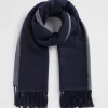 Seed Heritage Scarves & Kaftans-Colour Block Scarf Midnight Sky Multi