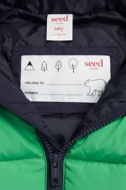 Seed Heritage Jackets & Vests-Colourblock Jacket Midnight Blue