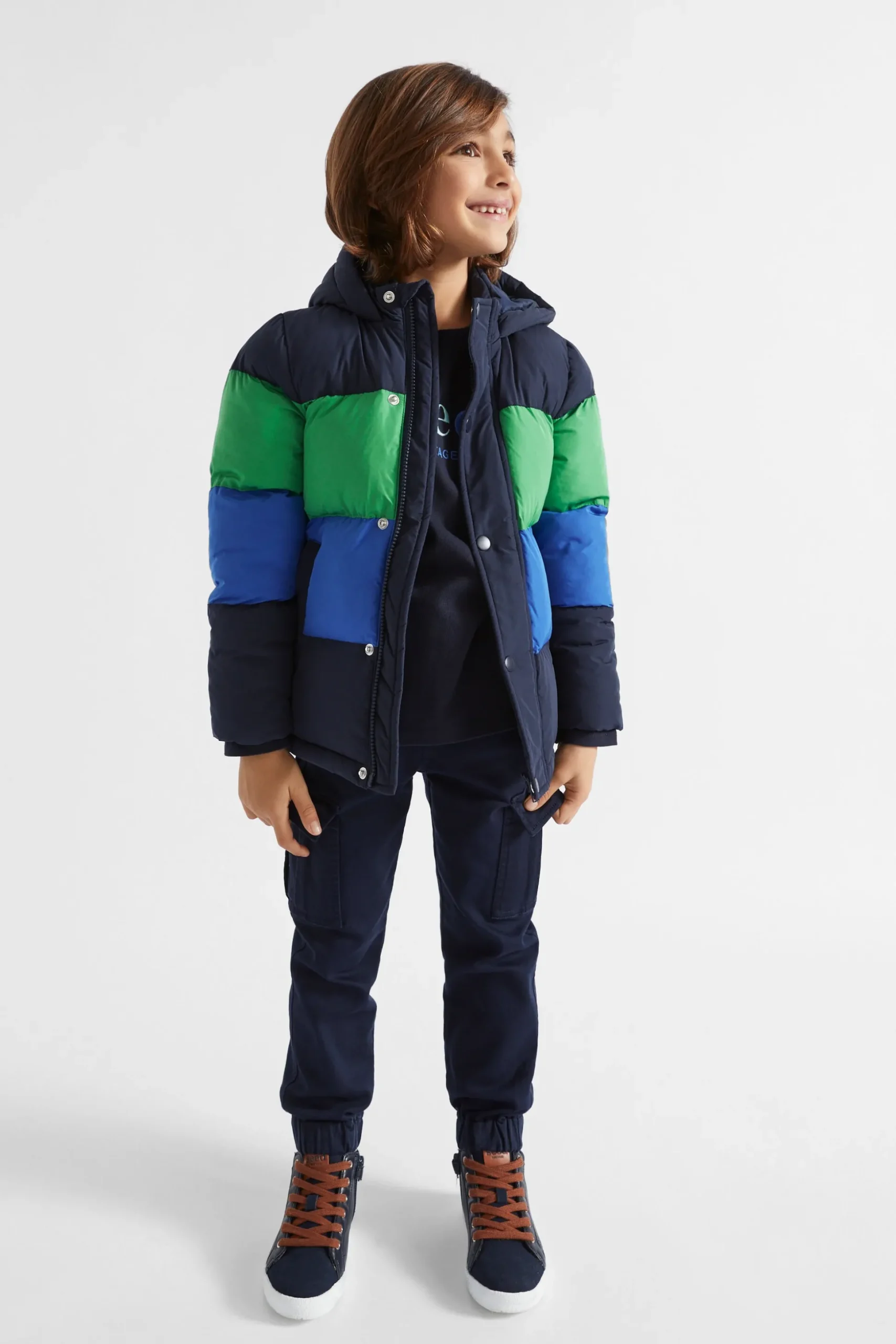 Seed Heritage Jackets & Vests-Colourblock Jacket Midnight Blue
