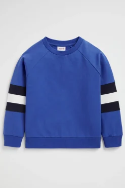 Seed Heritage Knitwear & Sweaters-Colourblock Sweat True Cobalt
