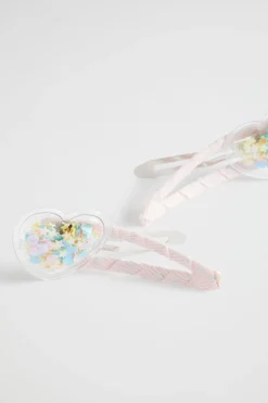 Seed Heritage Hair Accessories-Confetti Heart Shaker Snaps Multi