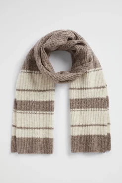 Seed Heritage Scarves & Kaftans-Contrast Stripe Knit Scarf Hazel Multi