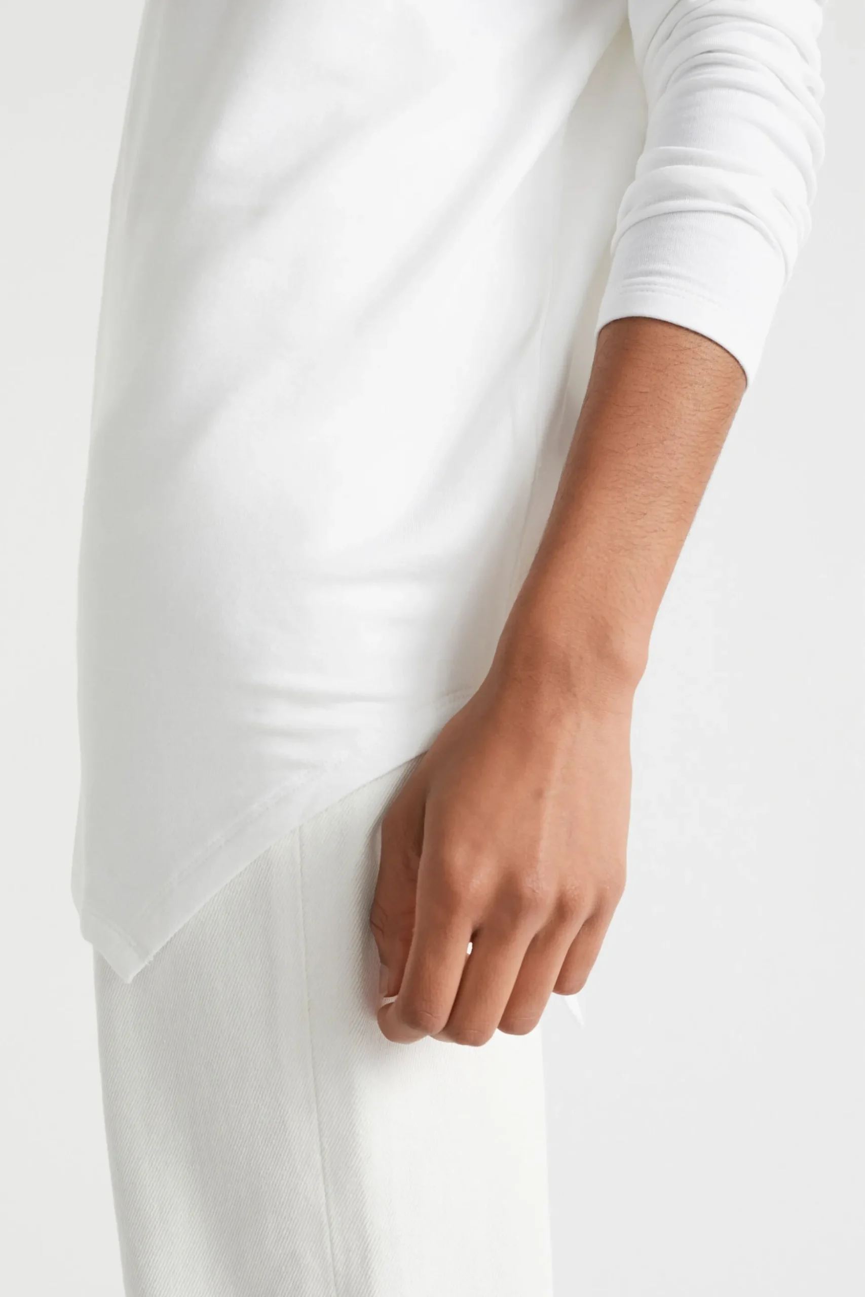 Seed Heritage T-Shirts & Tops-Core Asymmetrical Top Whisper White