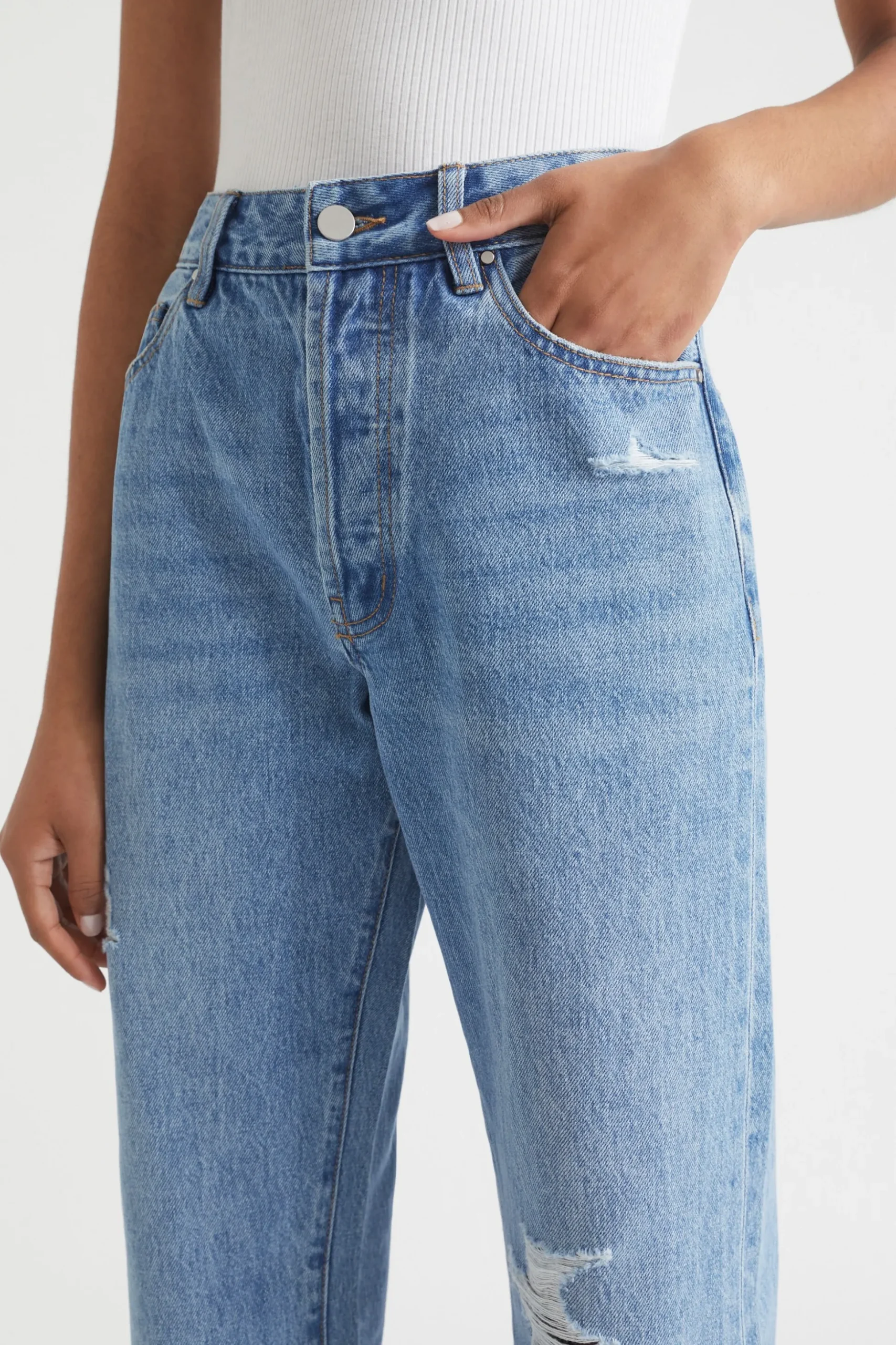 Seed Heritage Pants-Core Boyfriend Jean Mid Vintage Wash