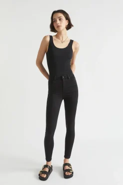 Seed Heritage Pants-Core High Waist Skinny Jean Black