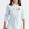Seed Heritage Dresses-Core Logo Dress Ice Blue