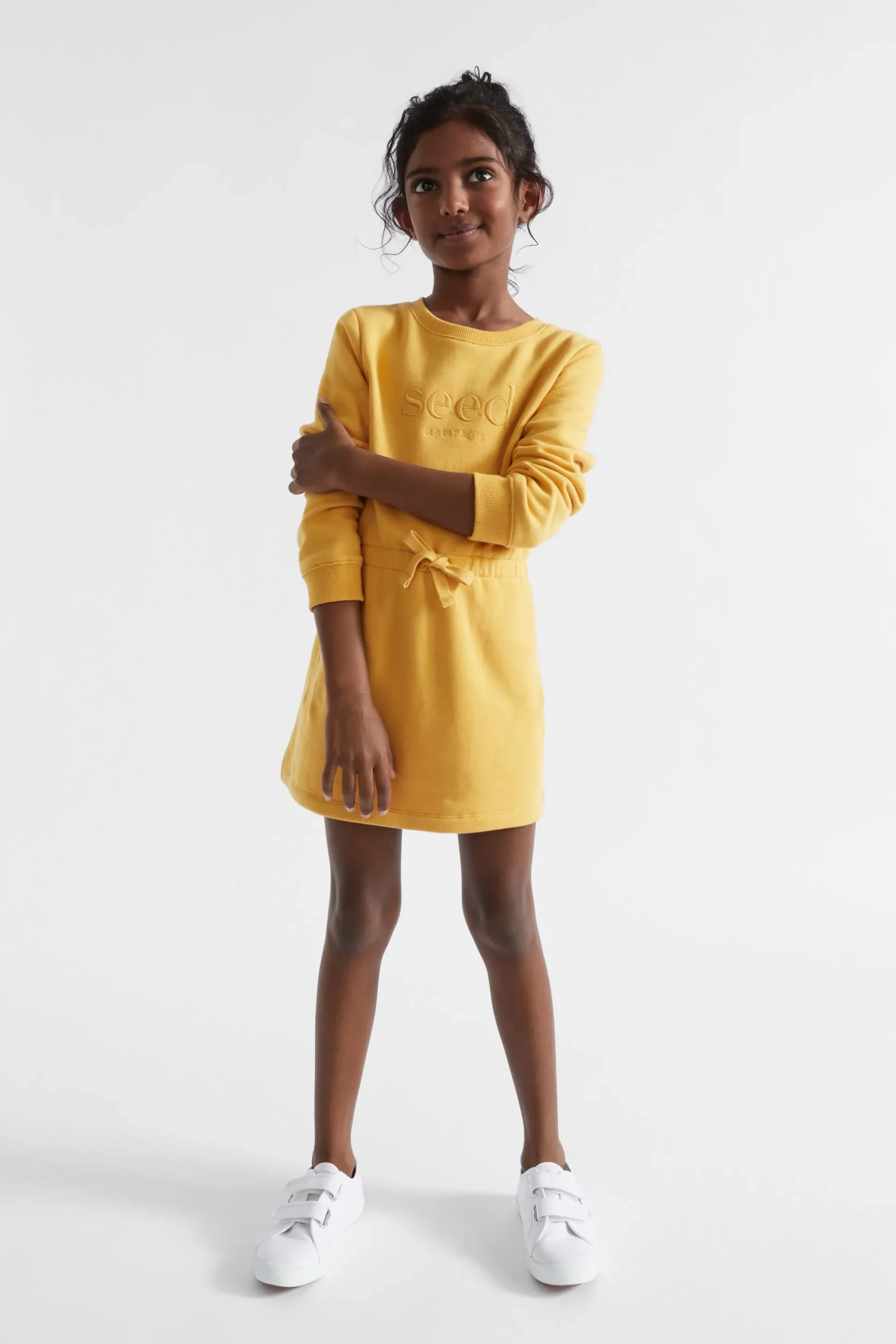 Seed Heritage Dresses-Core Logo Dress Honeycomb