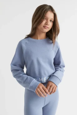 Seed Heritage Knitwear & Sweaters-Core Logo Hem Sweat Powder Blue
