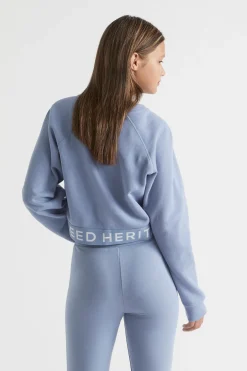 Seed Heritage Knitwear & Sweaters-Core Logo Hem Sweat Powder Blue