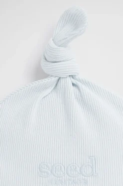 Seed Heritage Beanies-Core Logo Knot Hat Ice Blue