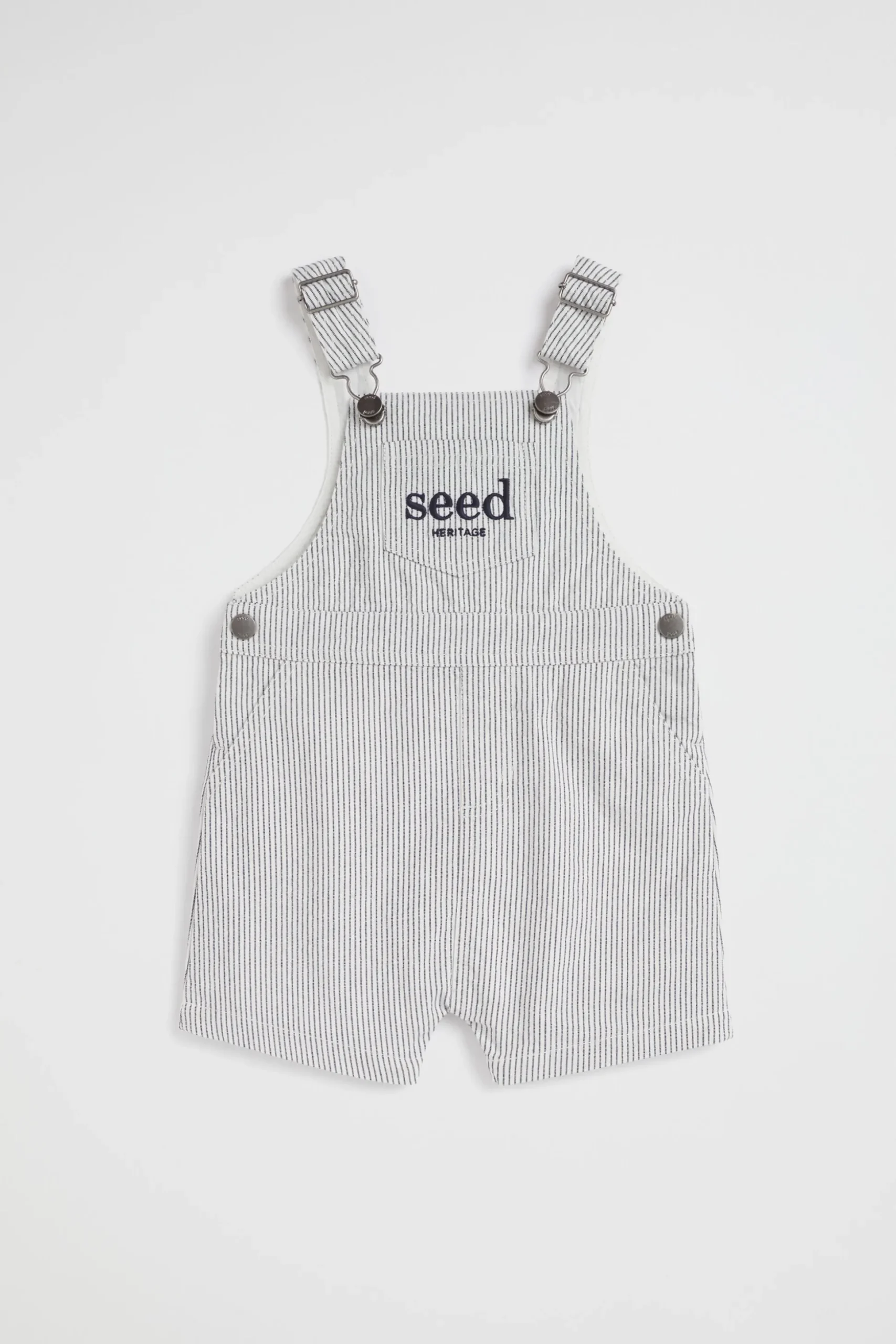 Seed Heritage Rompers & Overalls-Core Logo Overall Midnight Stripe
