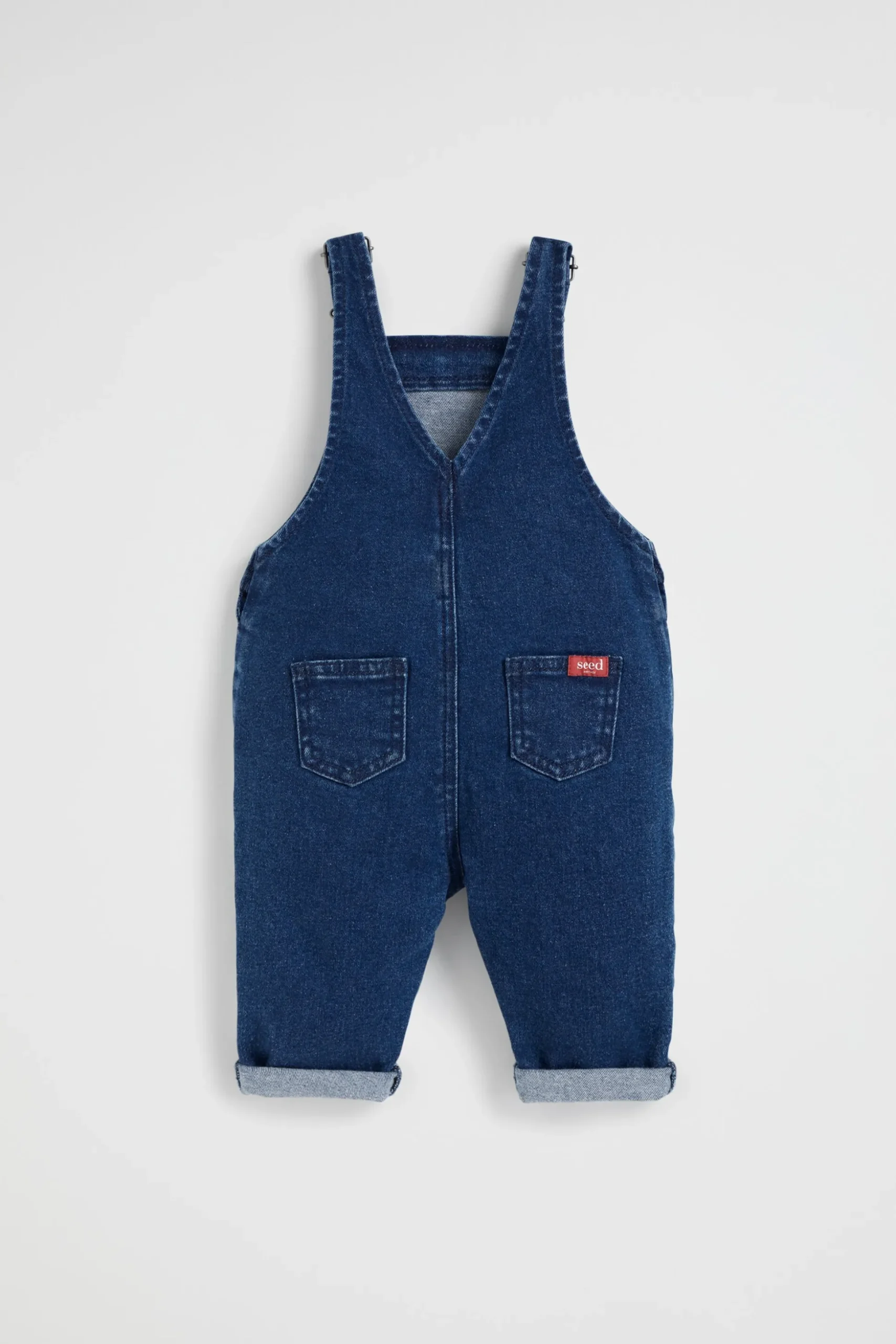 Seed Heritage Shorts-Core Logo Overall Mid Wash