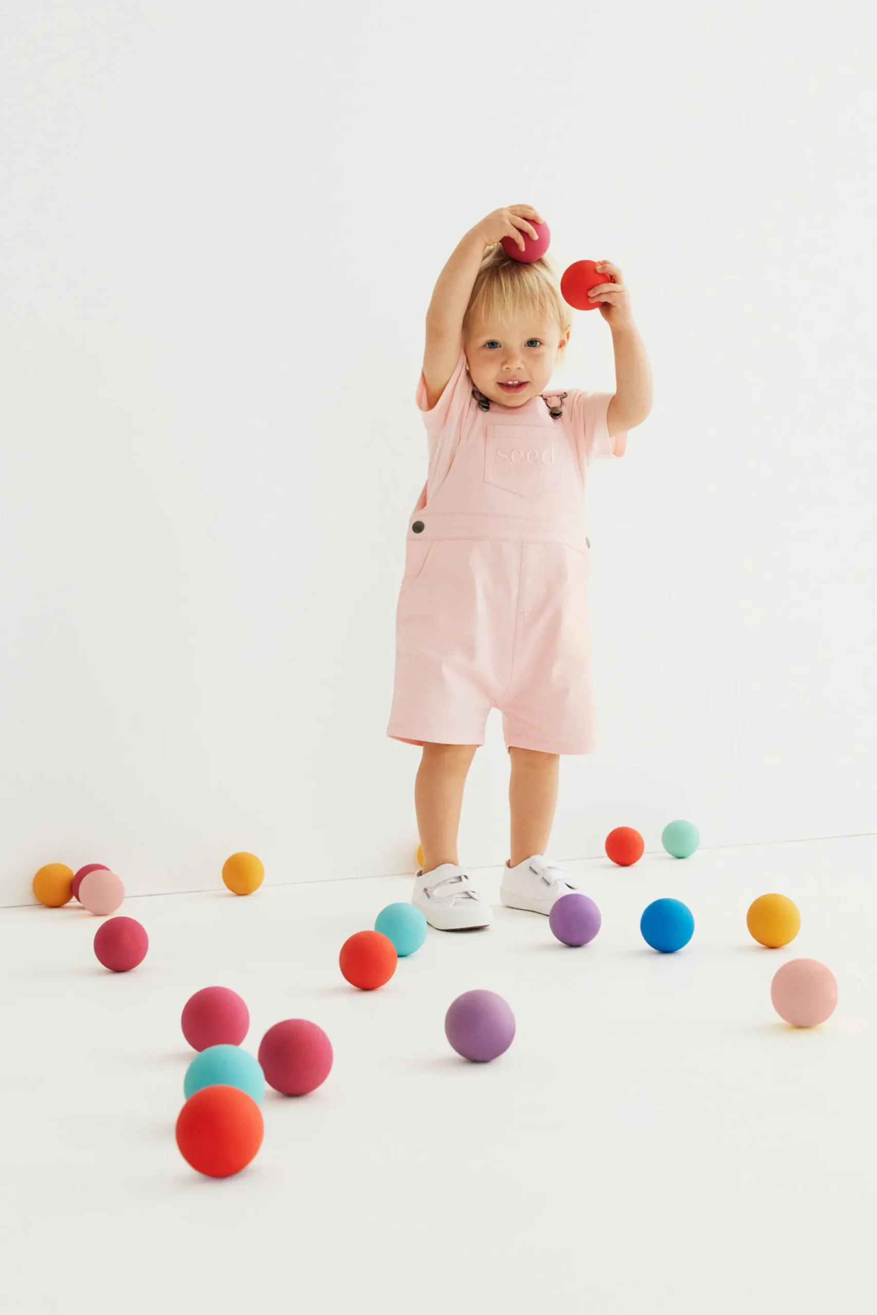 Seed Heritage Playsuits & Overalls-Core Logo Overall Dusty Rose