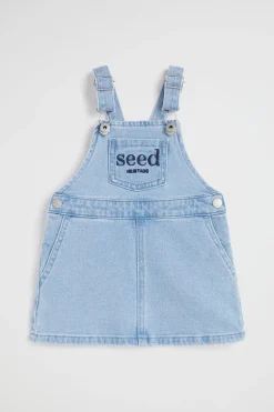 Seed Heritage Denim & Jeans-Core Logo Pinafore Classic Wash
