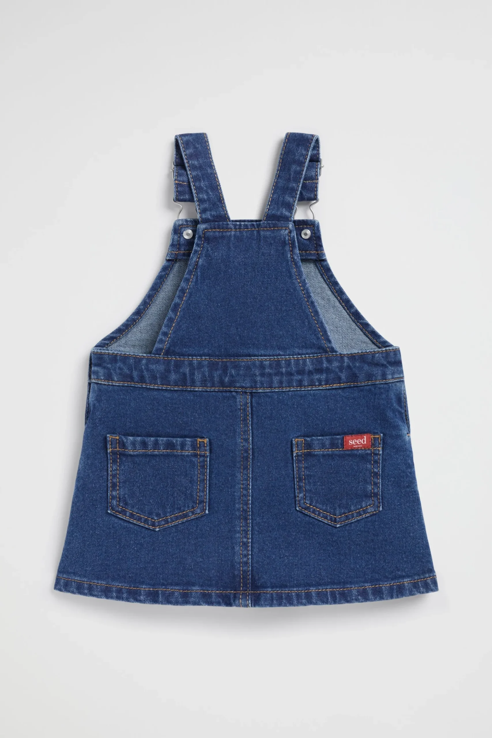 Seed Heritage Playsuits & Overalls-Core Logo Pinafore Indigo
