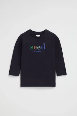 Seed Heritage T-Shirts & Tops-Core Logo Rugby Tee Multi