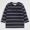 Seed Heritage T-Shirts & Tops-Core Logo Rugby Tee Midnight Blue