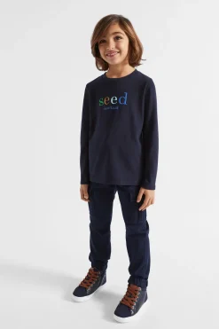 Seed Heritage T-Shirts & Tops-Core Logo Rugby Tee Multi