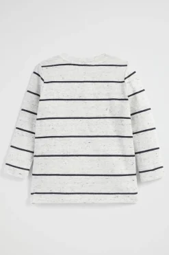 Seed Heritage T-Shirts & Tops-Core Logo Rugby Tee Cloudy Marle