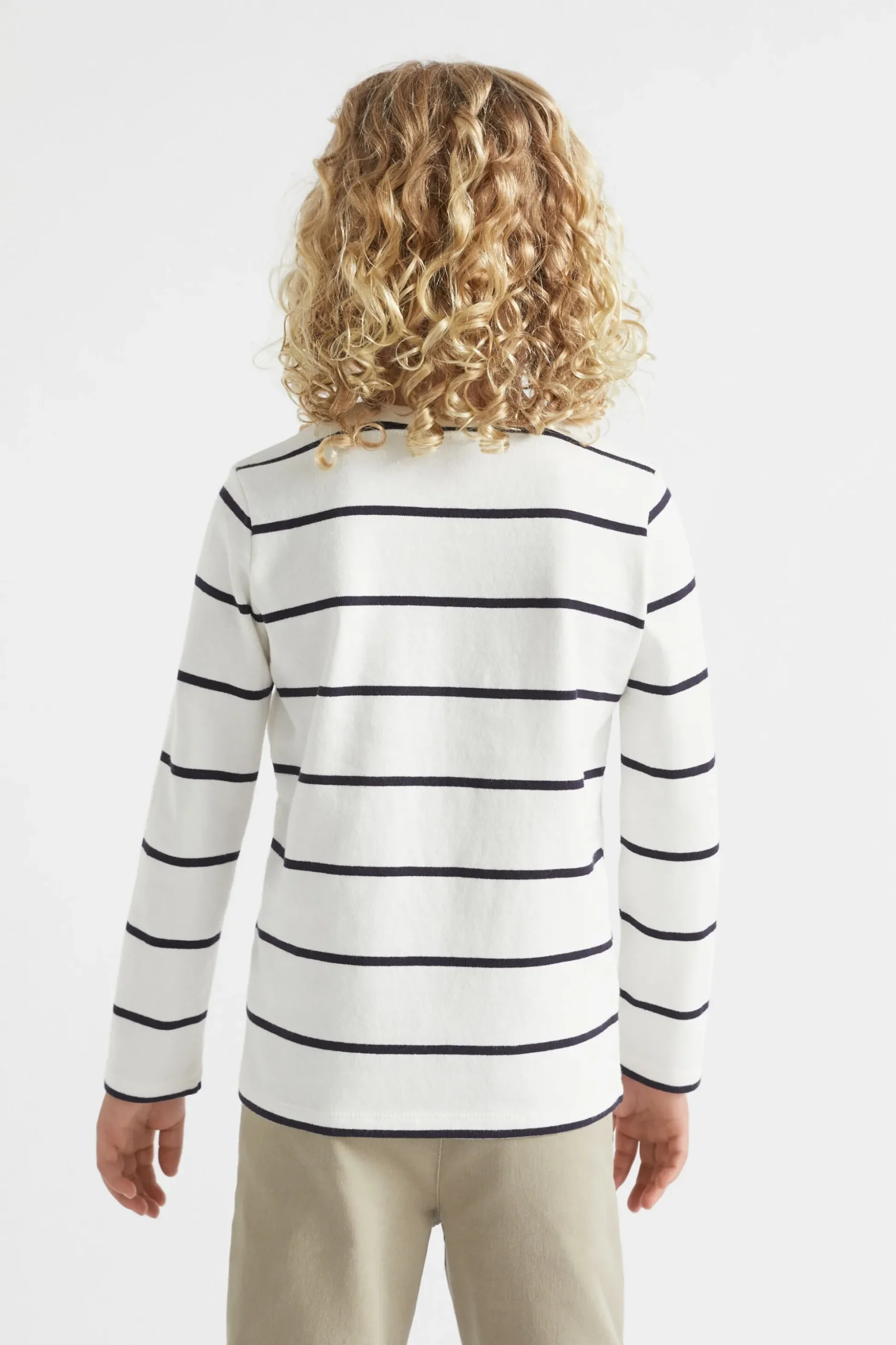 Seed Heritage T-Shirts & Tops-Core Logo Rugby Tee Canvas Stripe