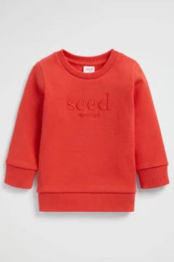 Seed Heritage Knitwear & Sweaters-Core Logo Sweat Super Red