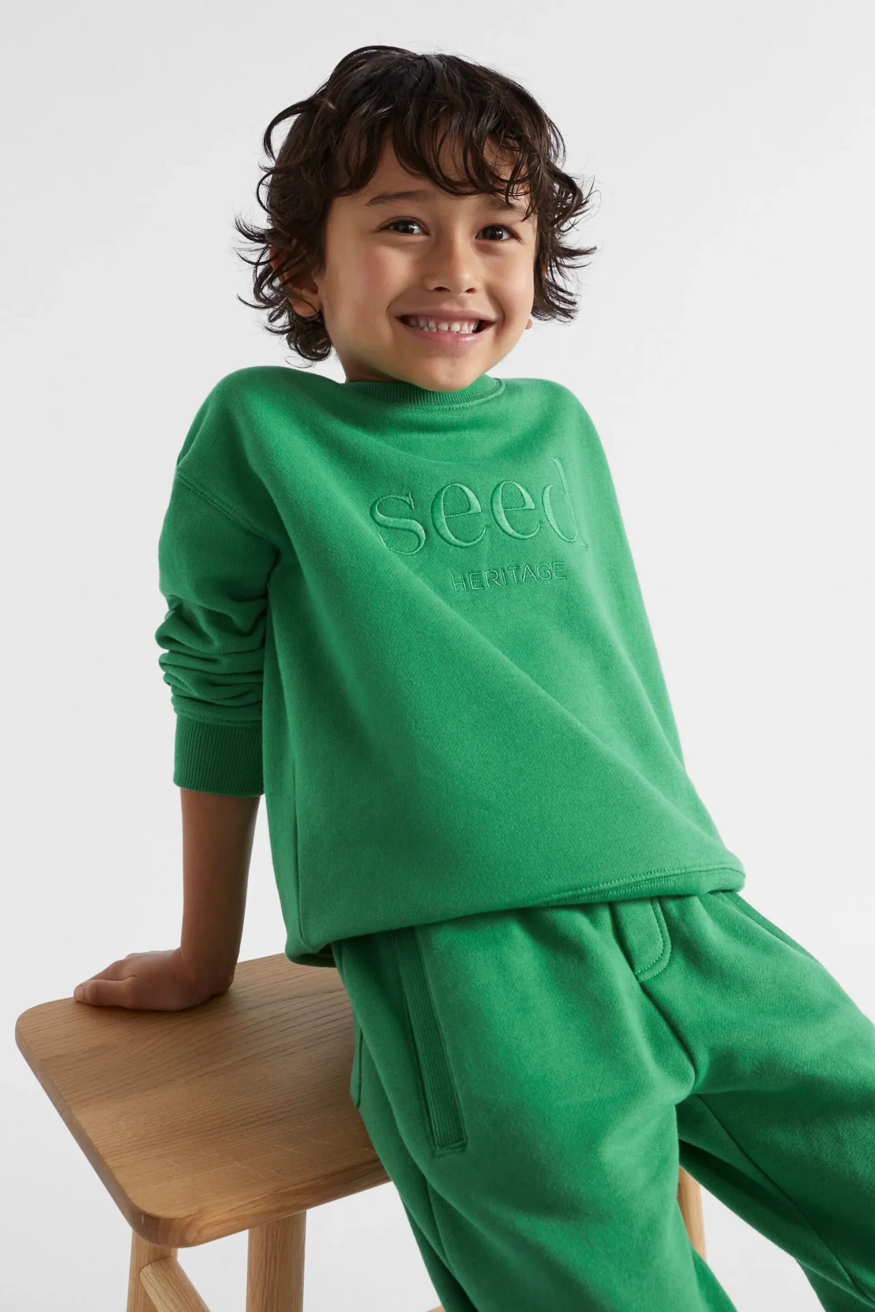 Seed Heritage Knitwear & Sweaters-Core Logo Sweat Jade