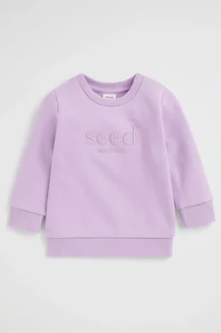 Seed Heritage Knitwear & Sweaters-Core Logo Sweat Lilac